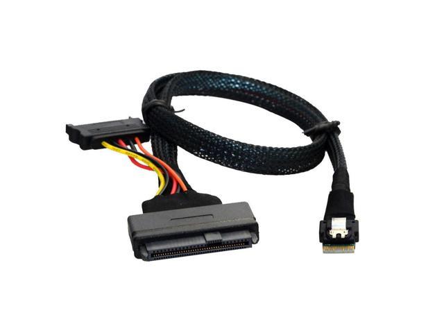 OIAGLH U.2 U2 SFF-8639 to Slimline SFF-8654 4i NVME PCIe SSD Cable for Mainboard SSD 750 P3600 P3700 M.2