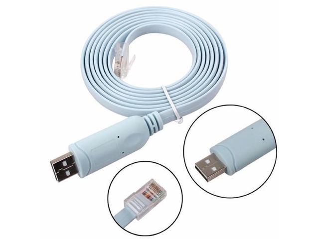 OIAGLH 1.8M USB to RJ45 for USB Console Cable CONSOLE Debug Line A7H5 for H3C HP Arba 9306 Router Rollover Console