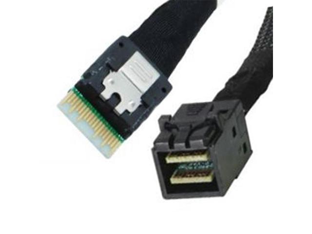 OIAGLH Slim Line SAS 4.0 SFF-8654 4i 38pin HD Mini SAS 4i SFF-8643 36pin Kabel 0.5M