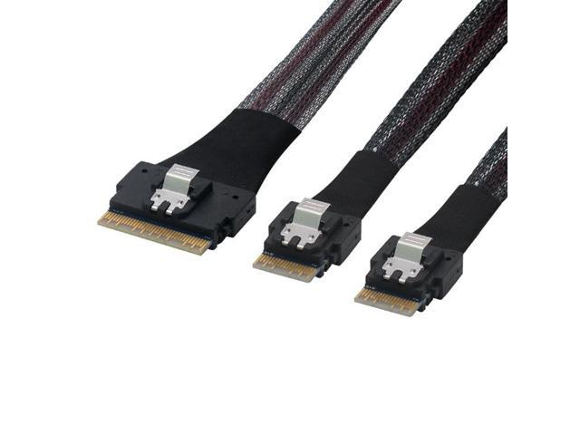 Slim 4.0 8654 SFF-8654 8i 74pin to Dual 4i 38Pin Slimline SAS PCI-E