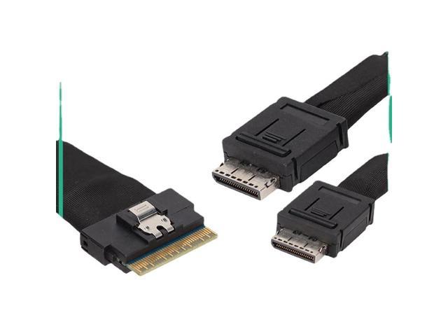 0.5M PCI-Express SFF-8654 8i 74Pin to Dual Oculink SFF-8611