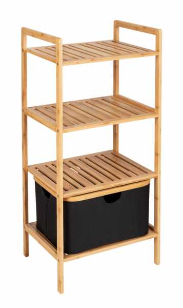 Regal Mit 3 Etagen Ecori FSC-zertifizierter Bambus, Recyceltes Polyester