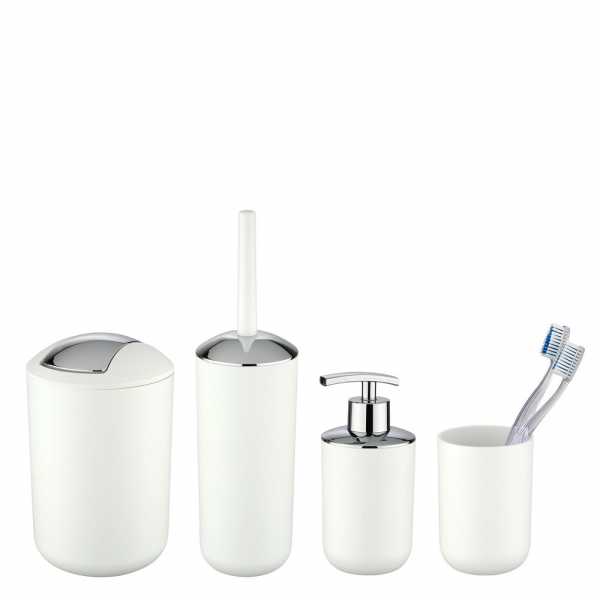 Bad-Accessoire-Set Brasil Weiß 4-teilig Bruchsicher
