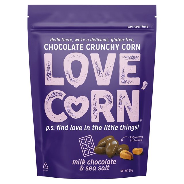 Love Corn Milk Chocolate & Sea Salt Corn Snack 35g