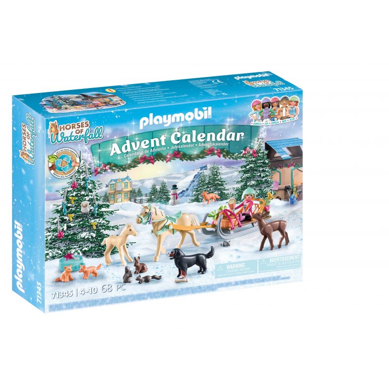 Playmobil Advent Calendar Horses of Waterfall Christmas Sleigh Ride 68pc 71345 thumbnail