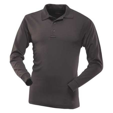 Tru-Spec Polo Shirt, 24-7 Performance Black 100% Poly Long Sleeve, Xs 4406002