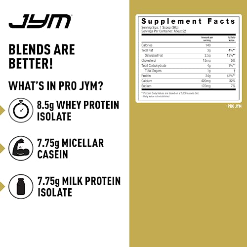 JYM Supplement Science, Pro JYM, Ultra-Premium Protein Blend, Cookies & Cream, 1.8 Lb (836 G) thumbnail