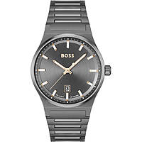 Hugo, Watches, Male, Gray, ONE SIZE, Modern Gray Stainless Steel Analog Watch