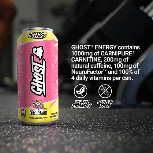 GHOST Zero Sugar Energy Drink  Sour Pink Lemonade  16 Oz Can  12 Pk thumbnail