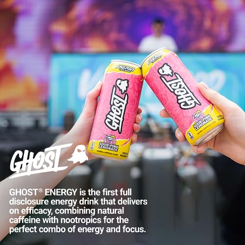 GHOST Zero Sugar Energy Drink  Sour Pink Lemonade  16 Oz Can  12 Pk thumbnail