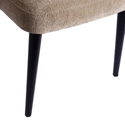 PTMD Fiori Cream 6051 Dining Chair Black Wood Legs thumbnail