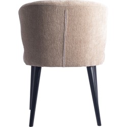 PTMD Fiori Cream 6051 Dining Chair Black Wood Legs thumbnail