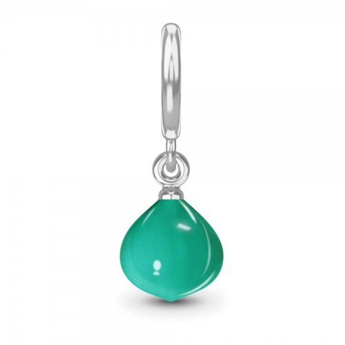 Endless Jewelry Charm London Water Drop Sterling Silver - Emerald