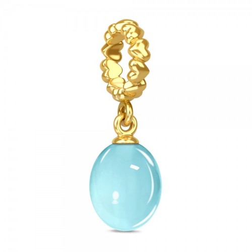 Endless Jewelry March Health 18k Gold Plated Charm - Light Blue