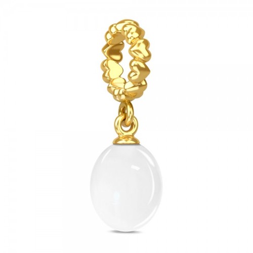 Endless Jewelry April Clarity 18k Gold Plated Charm - White