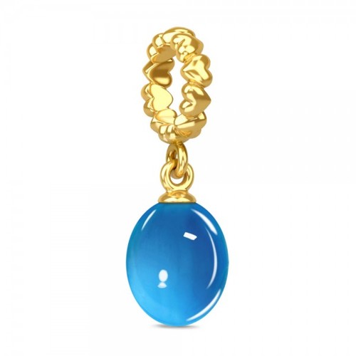 Endless Jewelry September Calmness 18k Gold Plated Charm - Dark Blue