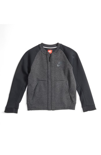 Boy's Nike Sportswear Tech Fleece Bomber Jacket, Size M (10-12) - Grey