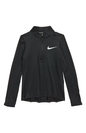 Boy's Nike Dry Element Quarter Zip Top, Size M (10-12) - Black