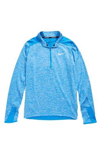 Boy's Nike Dry Element Quarter Zip Top, Size M (10-12) - Blue