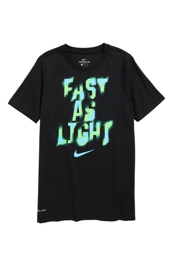 Boy's Nike Dry Graphic T-Shirt, Size M (10-12) - Blue