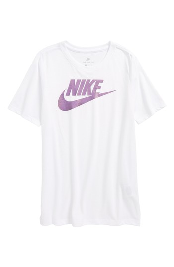 Boy's Nike Colorshift Logo T-Shirt, Size M (10-12) - White