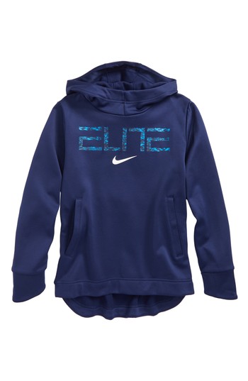 Boy's Nike Therma Elite Hoodie, Size M (10-12) - Blue