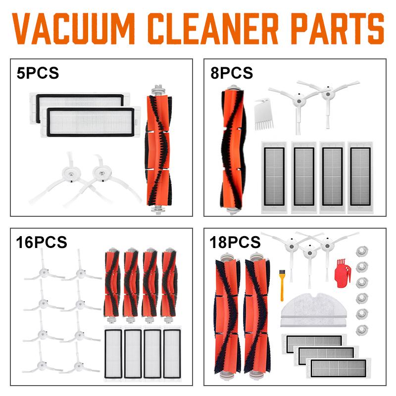 Robot Vacuum Cleaner Main Brush Filters Side Brushes Accessories for MI Robot Vacuum Cleaner Home Applicance Part