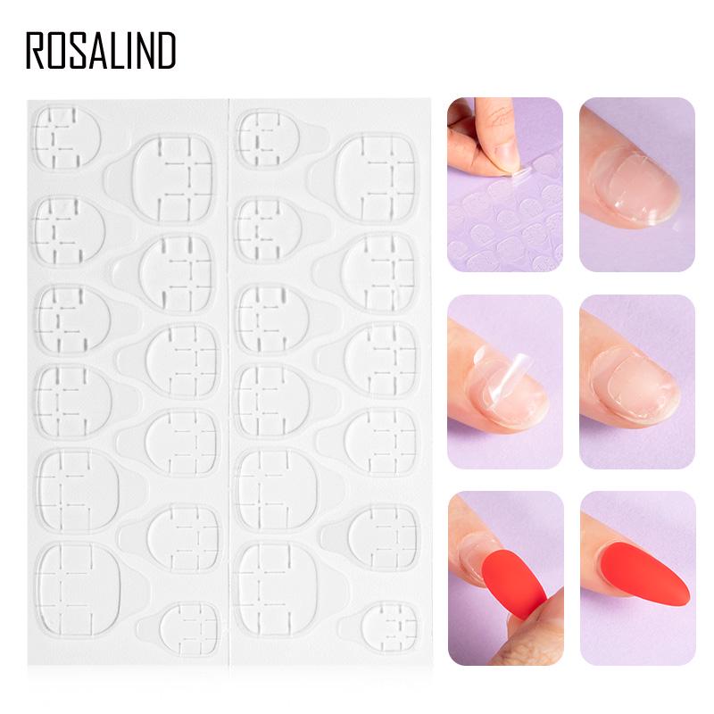 ROSALIND 5PCS Nail Sticker Nail Professional Nail Tools False Nail Stickers Super Thin Super Sticky