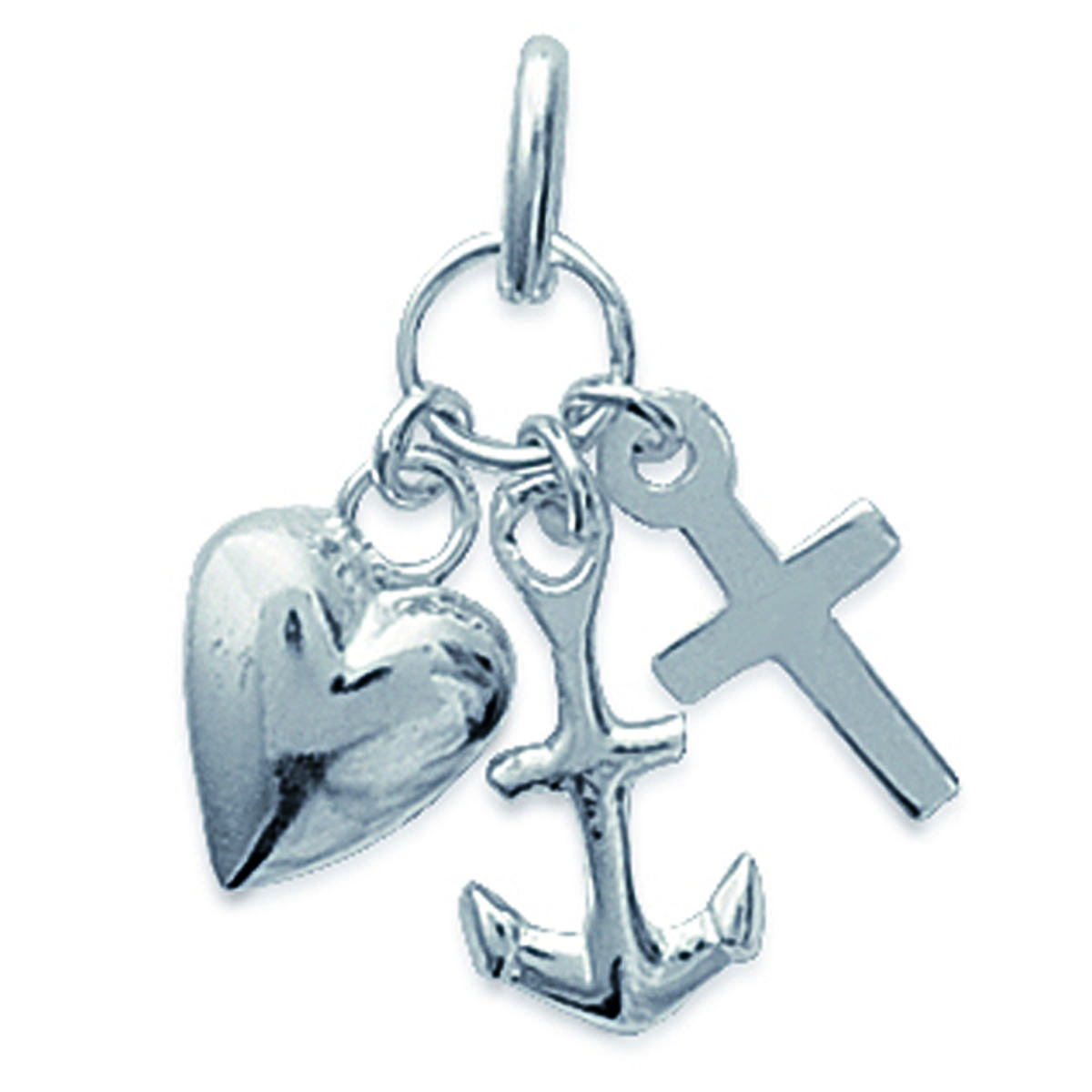 Les Trésors De Lily [B9905] - Pendentif Argent 'Clés Du Bonheur' Argenté - 20x10 Mm