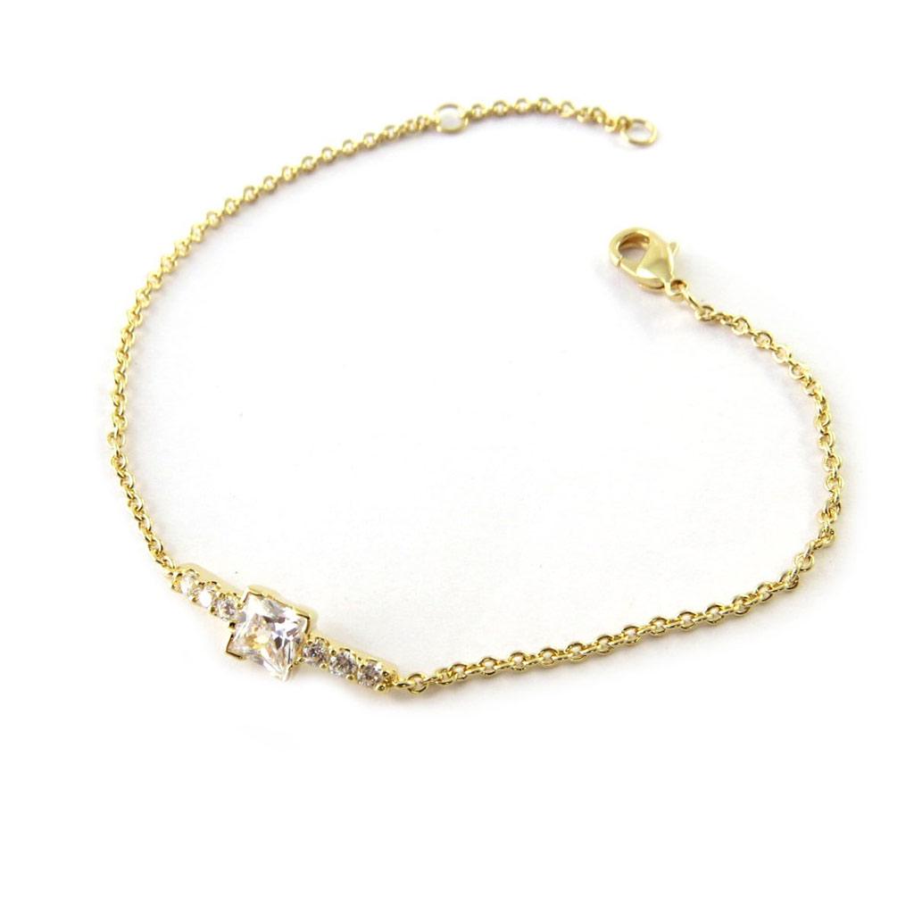 Les Trésors De Lily [N6858] - Bracelet Plaqué or 'Sissi' Blanc Doré