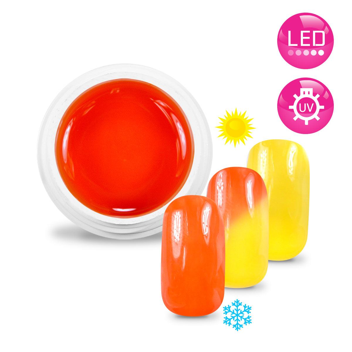 Gel UV / LED Couleur Thermo Orange / Jaune - 5ml