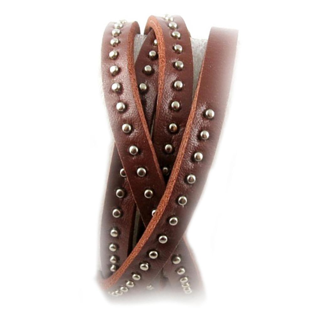 Les Trésors De Lily [R6858] - Bracelet Cuir 'Authentik' Marron - 4 Tours