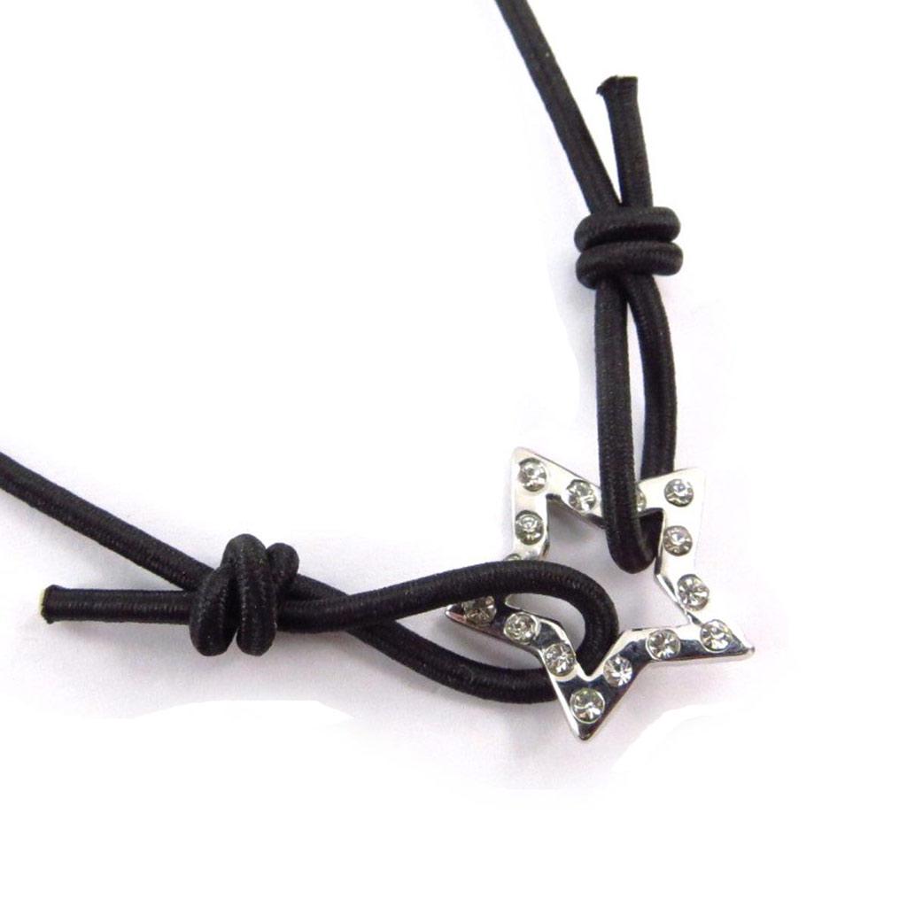 Les Trésors De Lily [J6331] - Bracelet Fantaisie 'Etoile' Noir Argenté