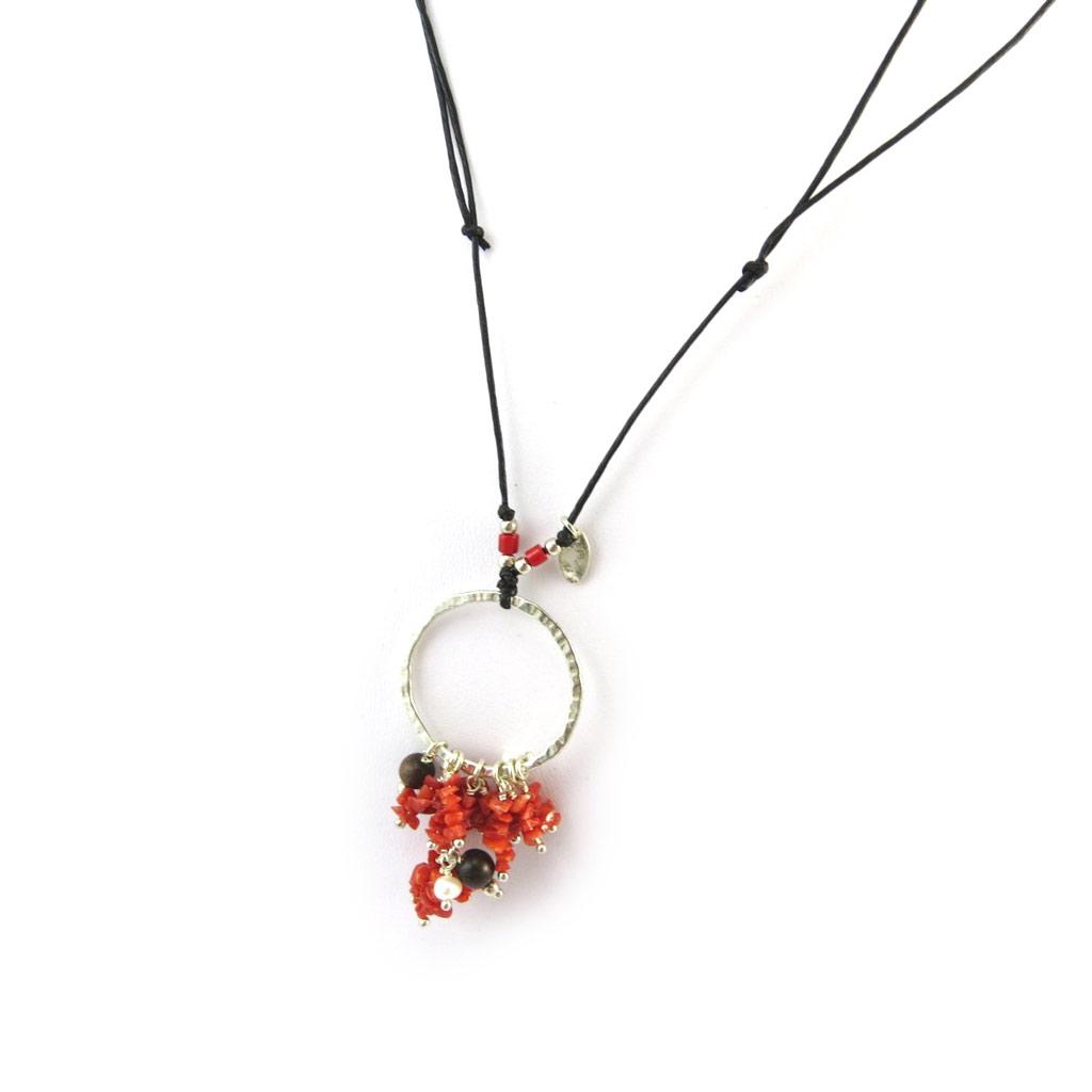 Les Trésors De Lily [N5075] - Collier Argent 'Mineralia' Corail