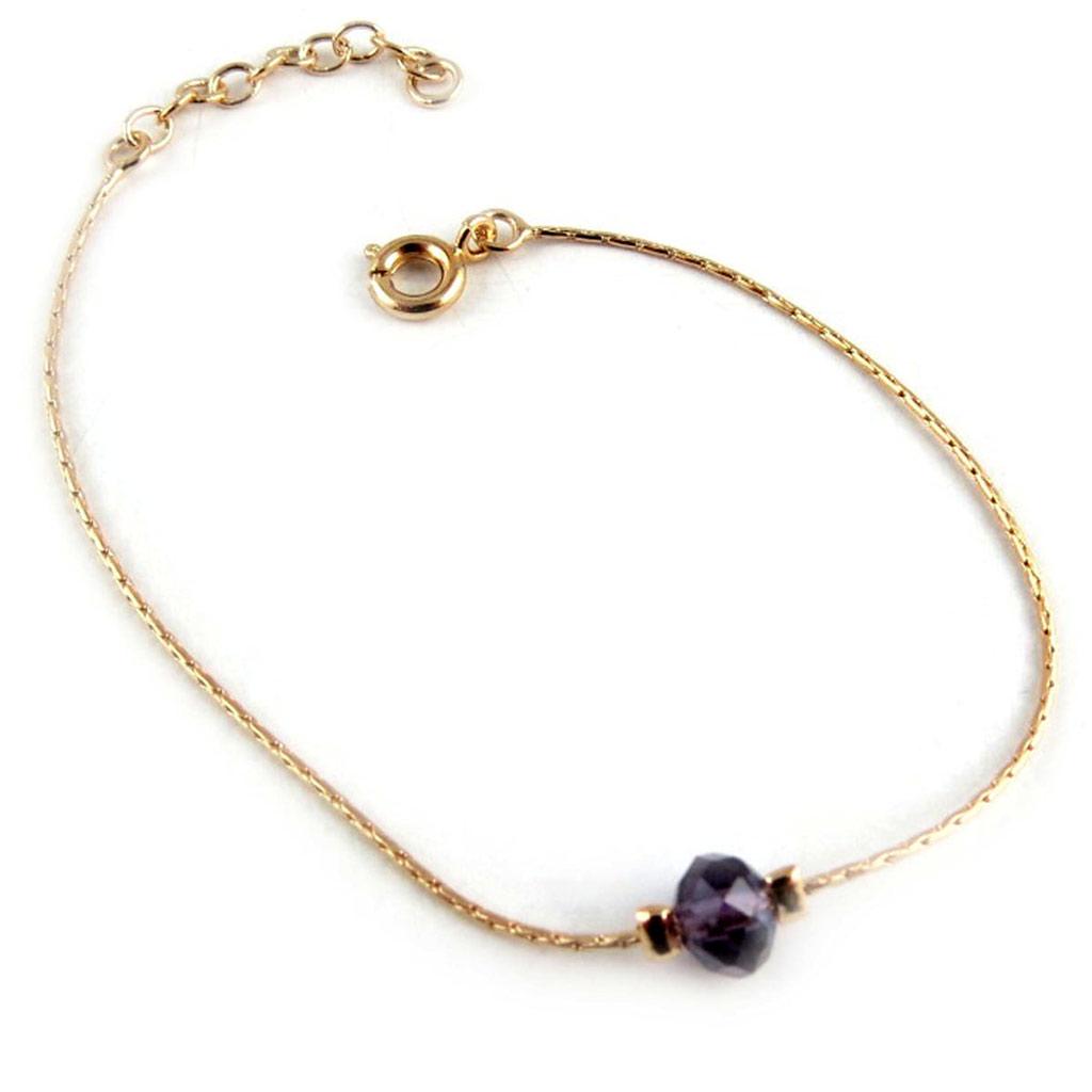 Les Trésors De Lily [K9598] - Bracelet Plaqué or 'Unique' Violet