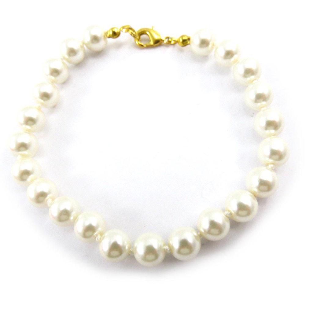 Les Trésors De Lily [J6858] - Bracelet 'Perla' Ivoire 8 Mm