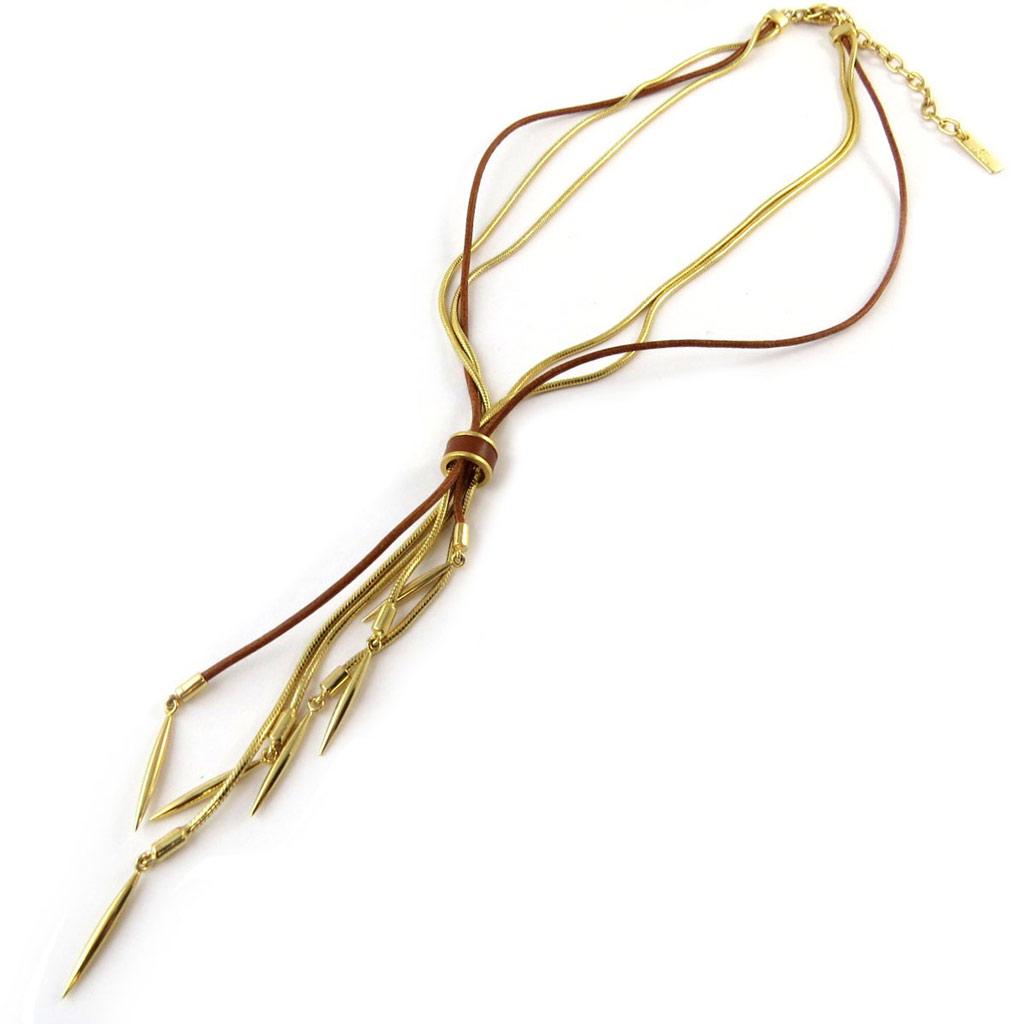 Altesse [G4964] - Collier Plaqué or 'Calypso' Marron