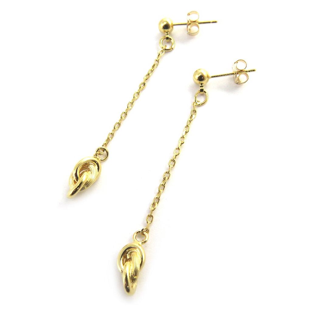 Les Trésors De Lily [M8775] - Boucles Plaqué or 'forçat Double Antillais' Doré