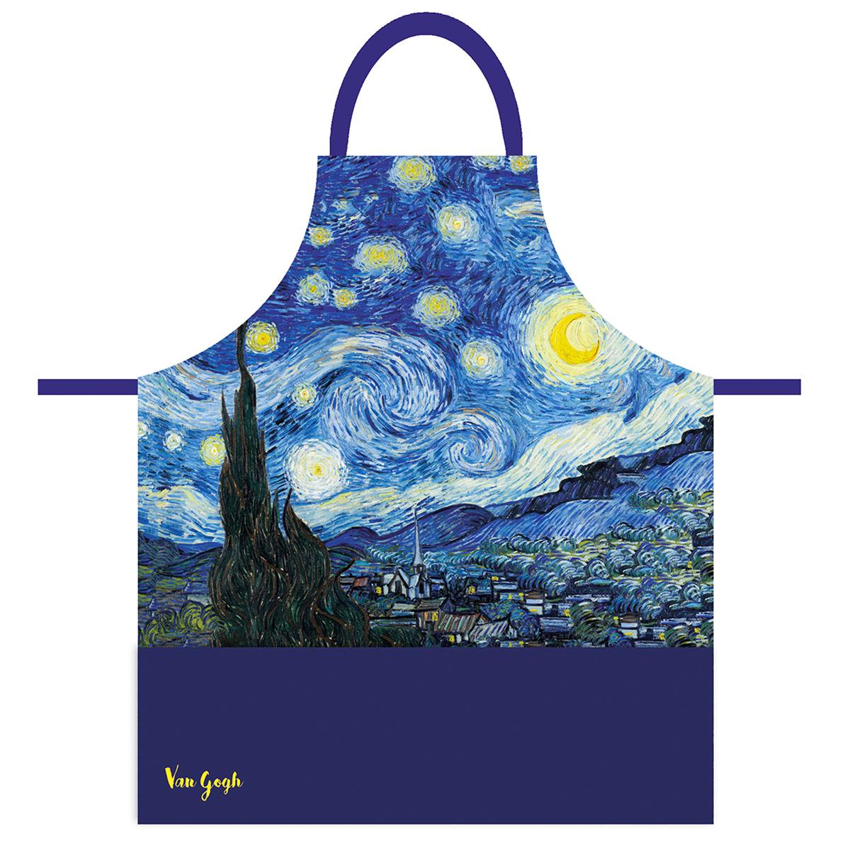 Les Trésors De Lily [Q9253] - Tablier Créateur 'Vincent Van Gogh' (La Nuit Etoilée) - 78x68 Cm