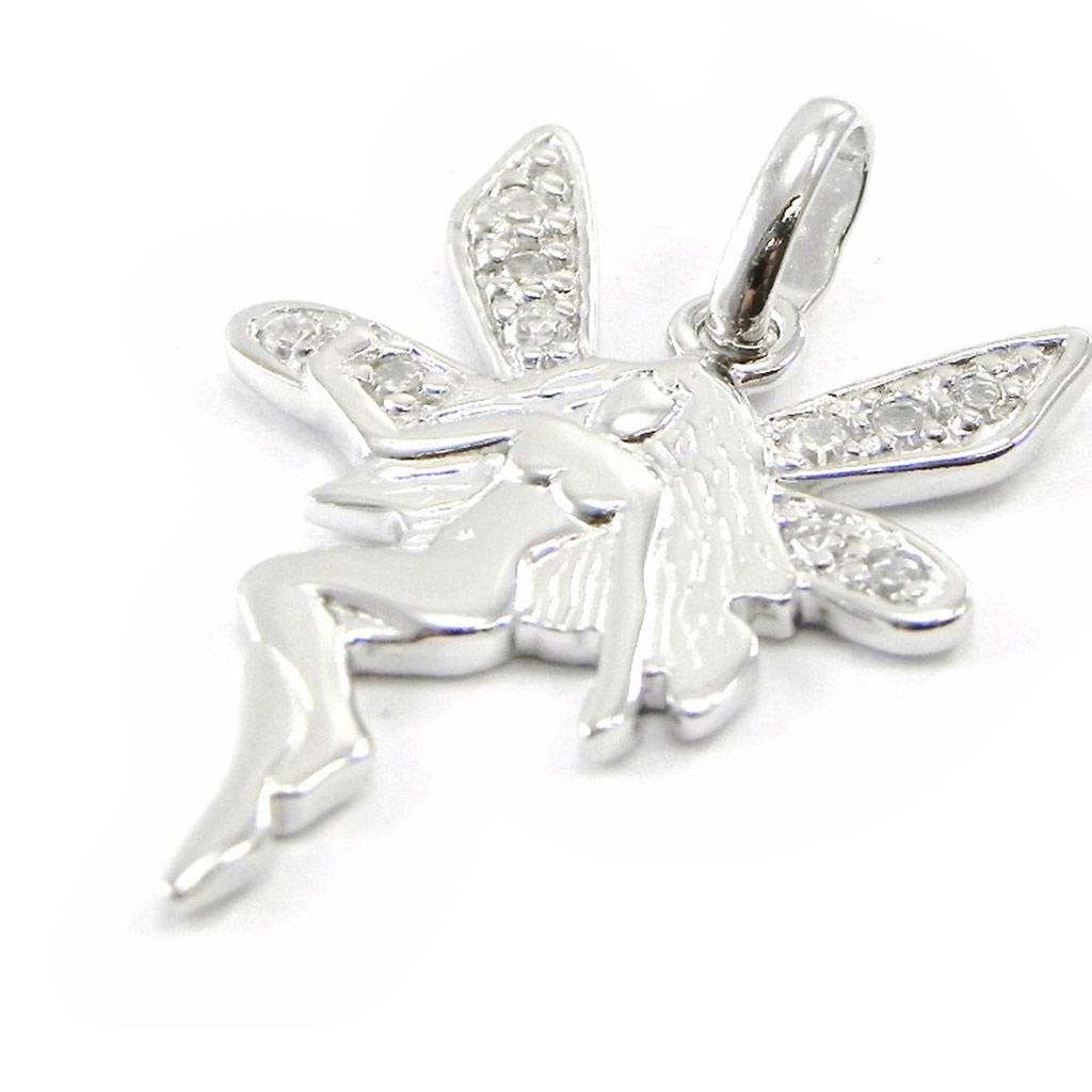 Les Trésors De Lily [D6755] - Pendentif Argent 'Fée Clochette' Blanc