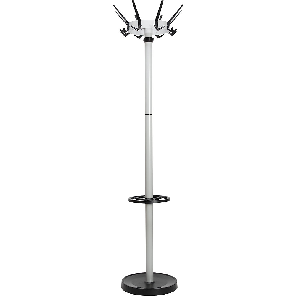 Maul MAULcaligo Coat Stand with 32 Hooks and Umbrella Holder Silver