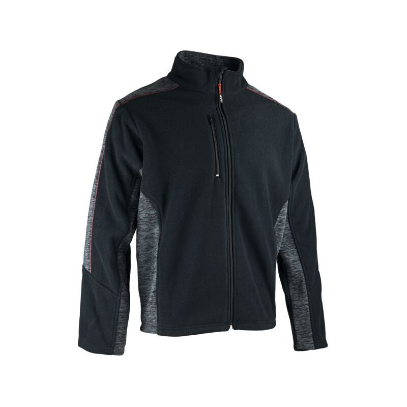 Veste Polaire Polar - Noir/Gris Chiné - T.7 - 2289-7