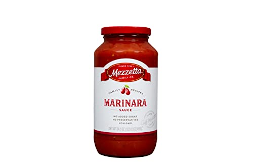 Mezzetta Family Recipes Marinara Sauce, 24.5-Ounce Glass Jar, 2 Pack