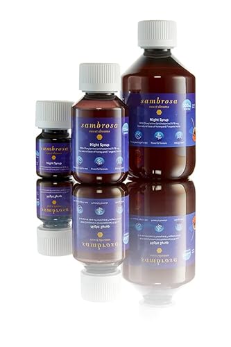 Sambrosa Sweet Dreams Night Syrup - Non Habit Forming Syrup for Better Sleep - Doxylamine in Natural Base of Honey and 7 Organic Herbs - 100 Doses per thumbnail