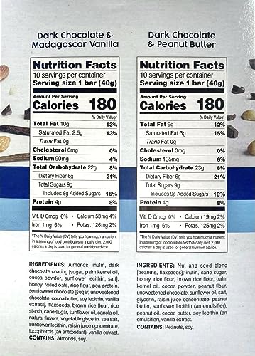 This Saves Lives Variety Pack Gluten-Free Snack Bars  20 Count (10-Dark Chocolate & Peanut Butter & 10-Dark Chocolate & Madagascar Vanilla)  Net Wt 28 thumbnail