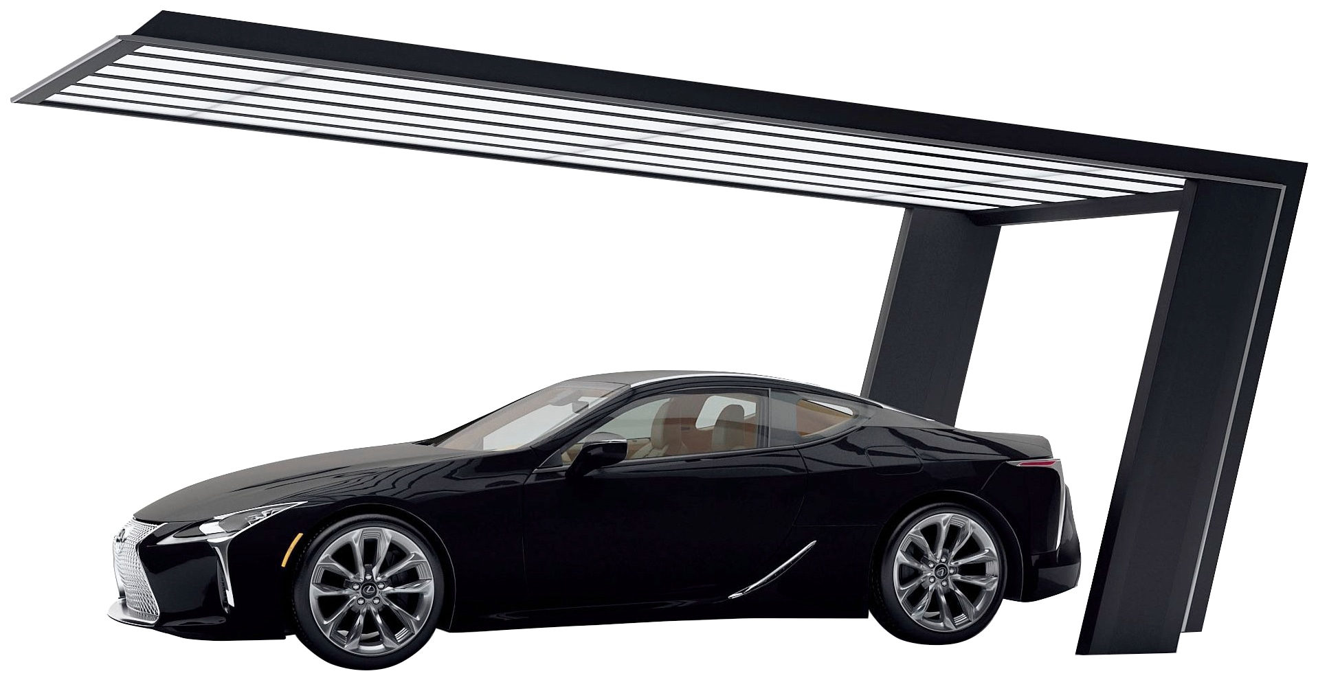 Ximax Einzelcarport »My-Port 7 Typ 3251 Typ 60 Standard-schwarz/silber«, Aluminium, 259 Cm, Schwarz-silber, Aluminium