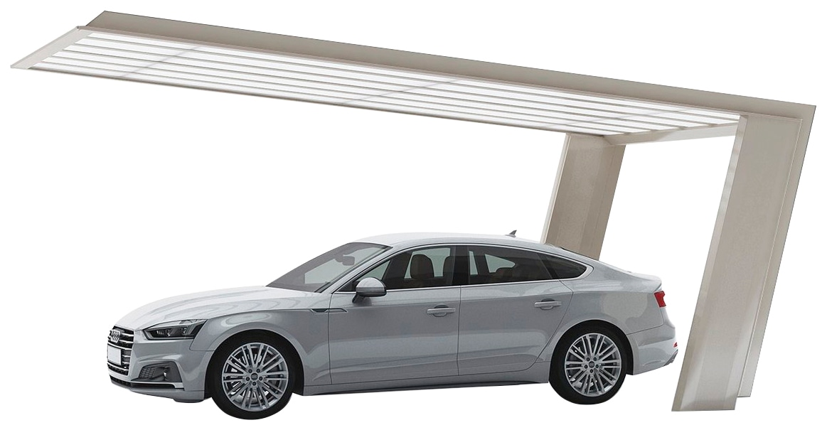 Ximax Einzelcarport »My-Port 7 Typ 3251 Typ 60 Standard-Edelstahl-Look«, Aluminium, 259 Cm, Edelstahlfarben, Aluminium