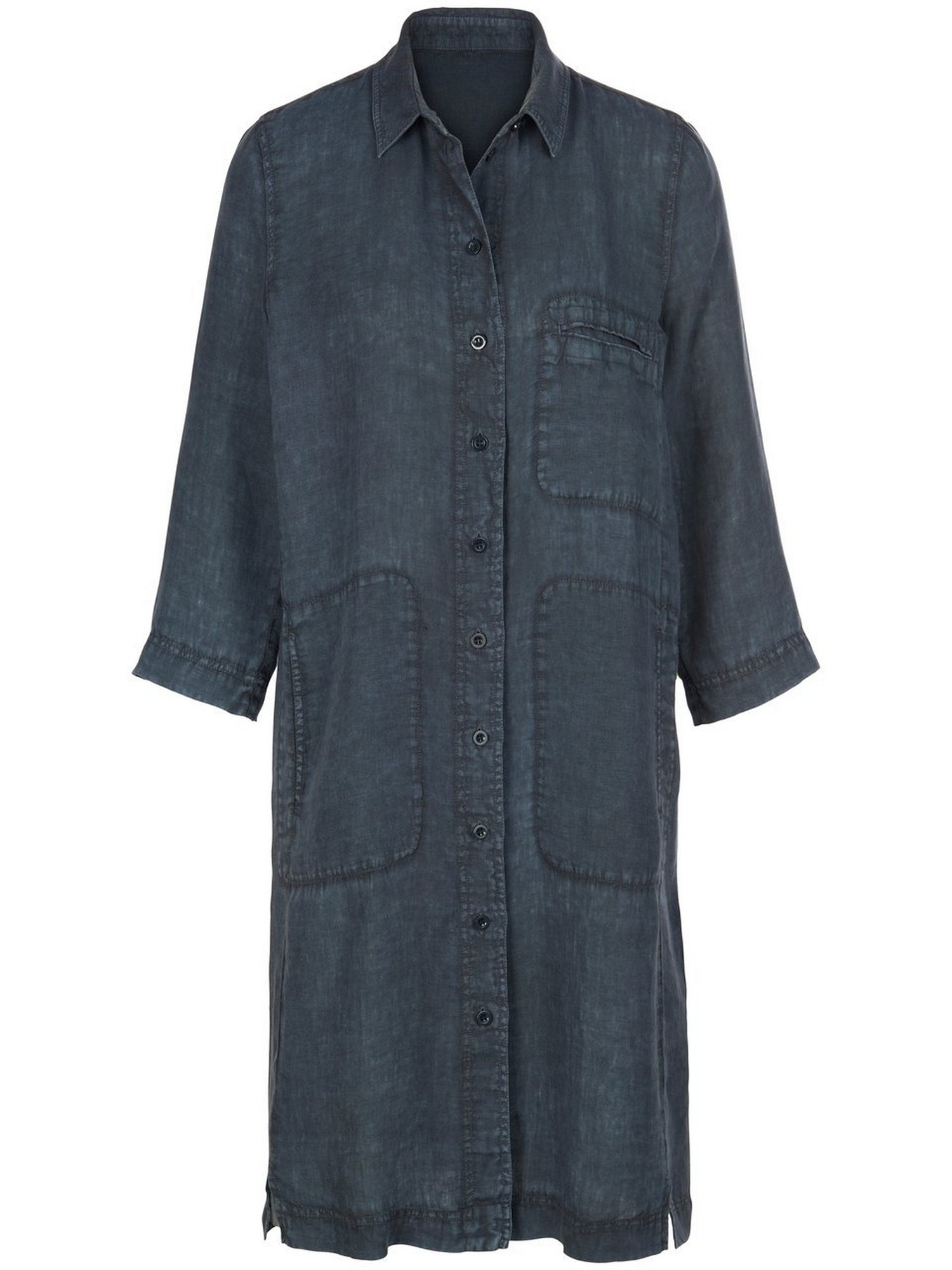 La Robe 100% Lin  PETER HAHN PURE EDITION Bleu Taille 42