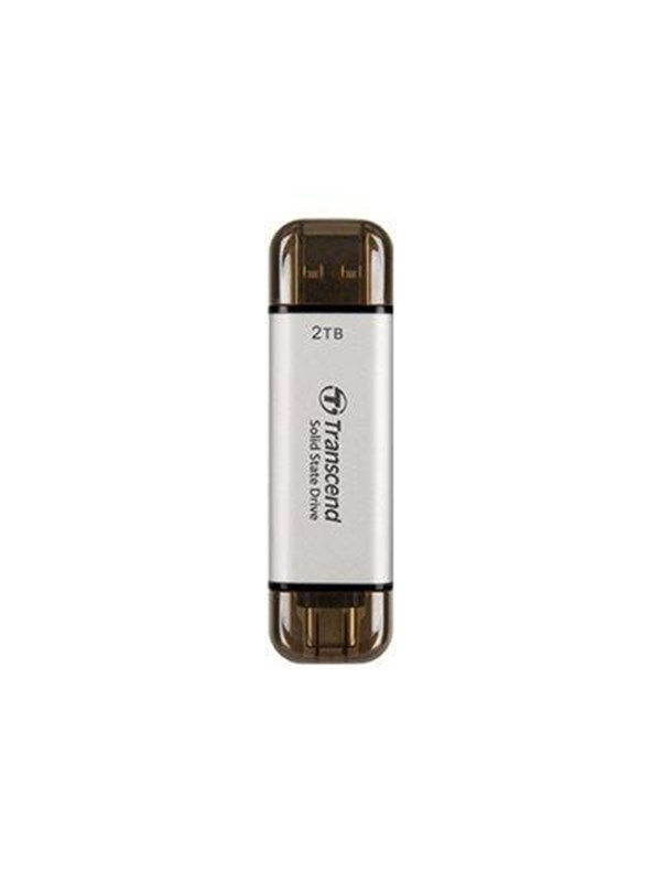Transcend ESD310 2 TB Portable Solid State Drive - External - Silver - USB 3.2 (Gen 1) Type C - 1050 MB/s Maximum Read Transfer Rate - 1 Pack