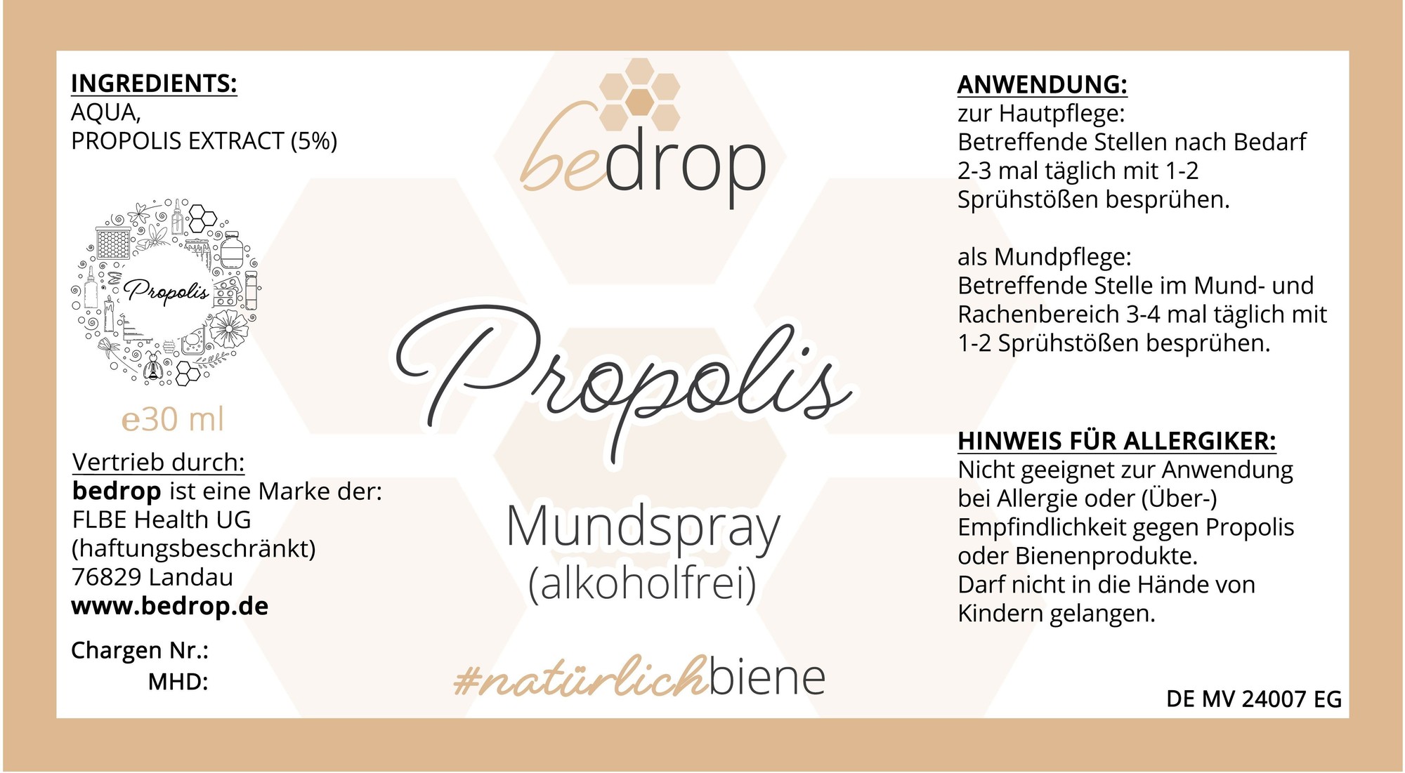 Bedrop Propolis Einsteiger Set | Spray, 20% Tinktur & Kapseln | Für Kinder & Erwachsene thumbnail